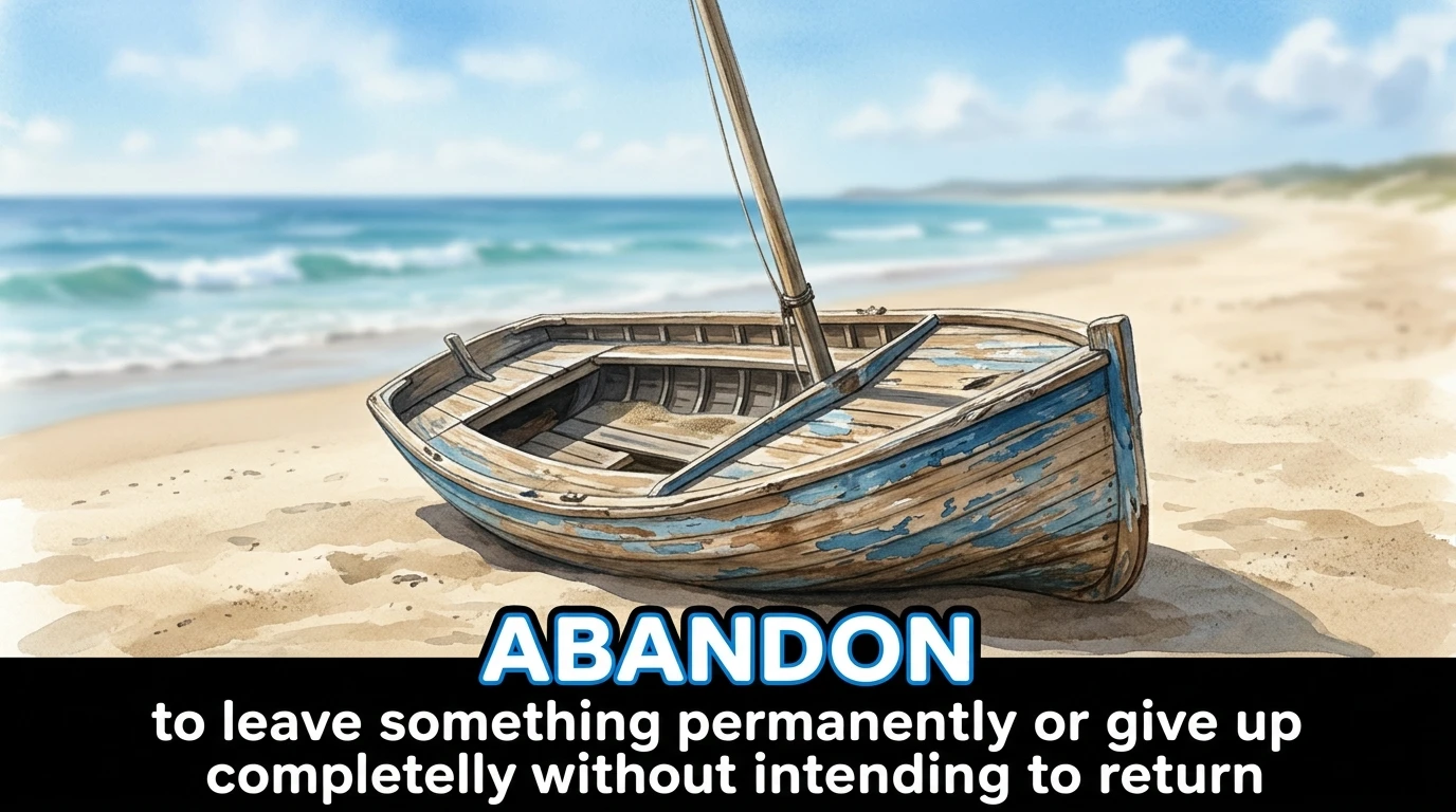 English Illustration for abandon